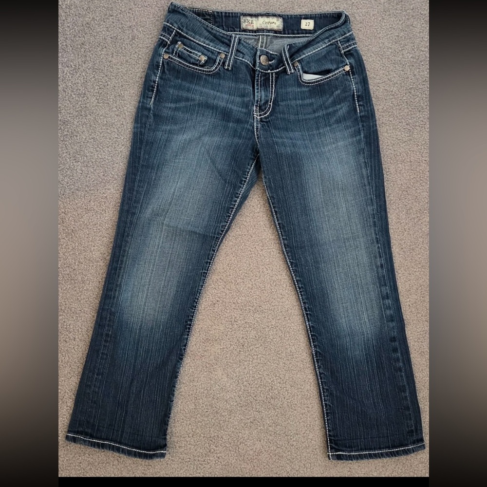 BKE Women's Dark Blue Capri Jeans